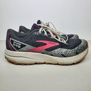 Brooks Women's Divide 3 Trail Running Shoes Sneakers, Ebony Gray Pink Size 7.5